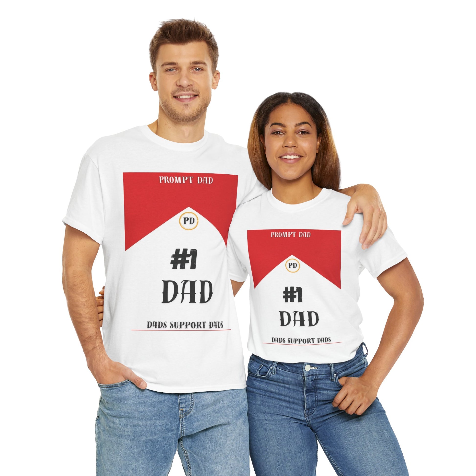 #1 Dad Unisex Heavy Cotton Tee - Perfect Gift for Father's Day, Dad's Birthday, Family Gatherings, Casual Wear, Dad Appreciation