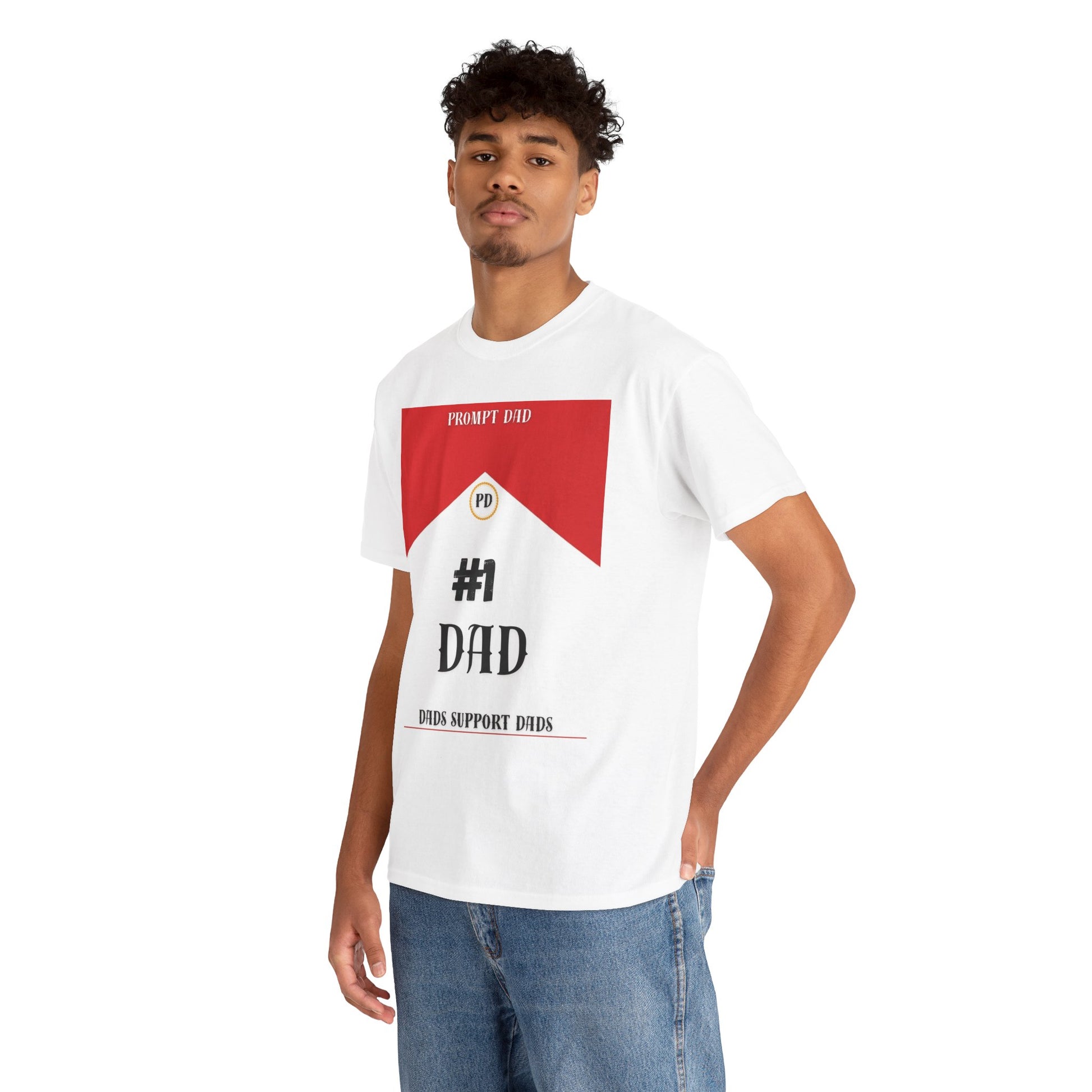 #1 Dad Unisex Heavy Cotton Tee - Perfect Gift for Father's Day, Dad's Birthday, Family Gatherings, Casual Wear, Dad Appreciation