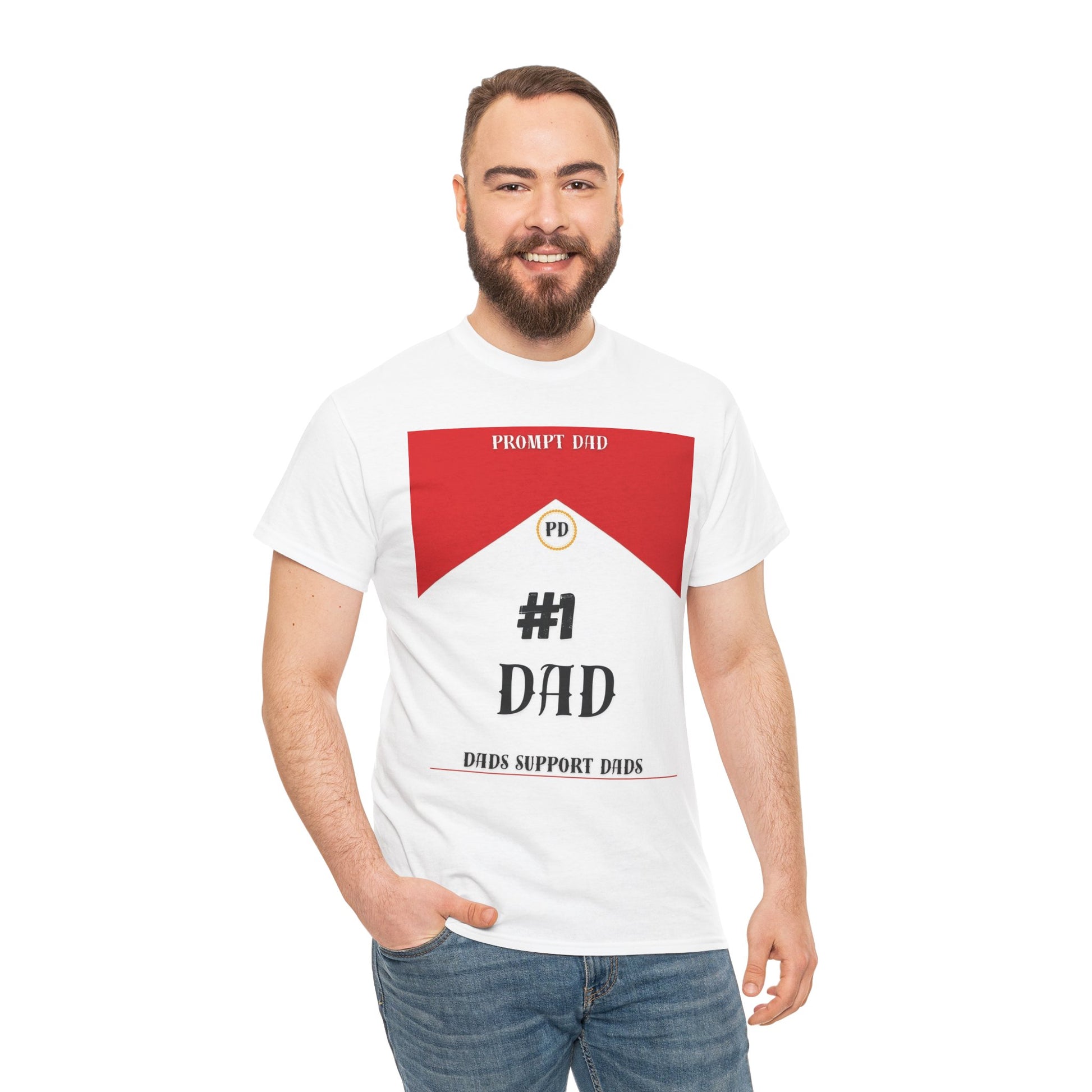 #1 Dad Unisex Heavy Cotton Tee - Perfect Gift for Father's Day, Dad's Birthday, Family Gatherings, Casual Wear, Dad Appreciation