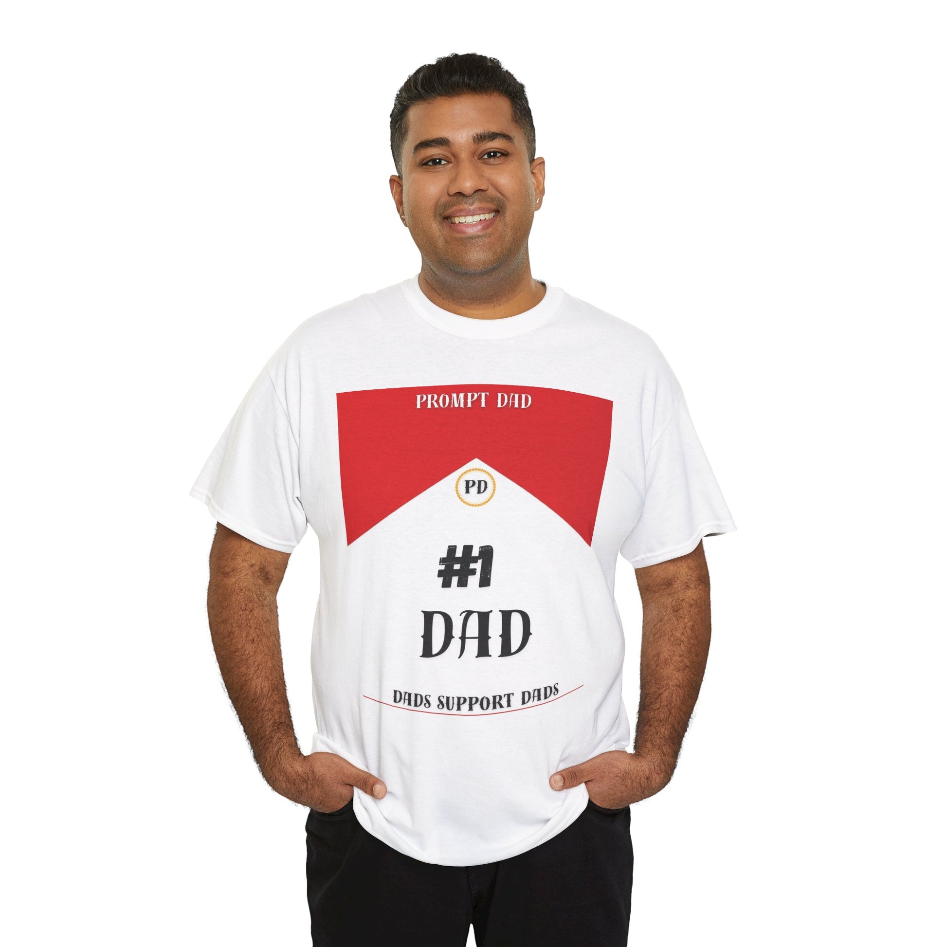 #1 Dad Unisex Heavy Cotton Tee - Perfect Gift for Father's Day, Dad's Birthday, Family Gatherings, Casual Wear, Dad Appreciation
