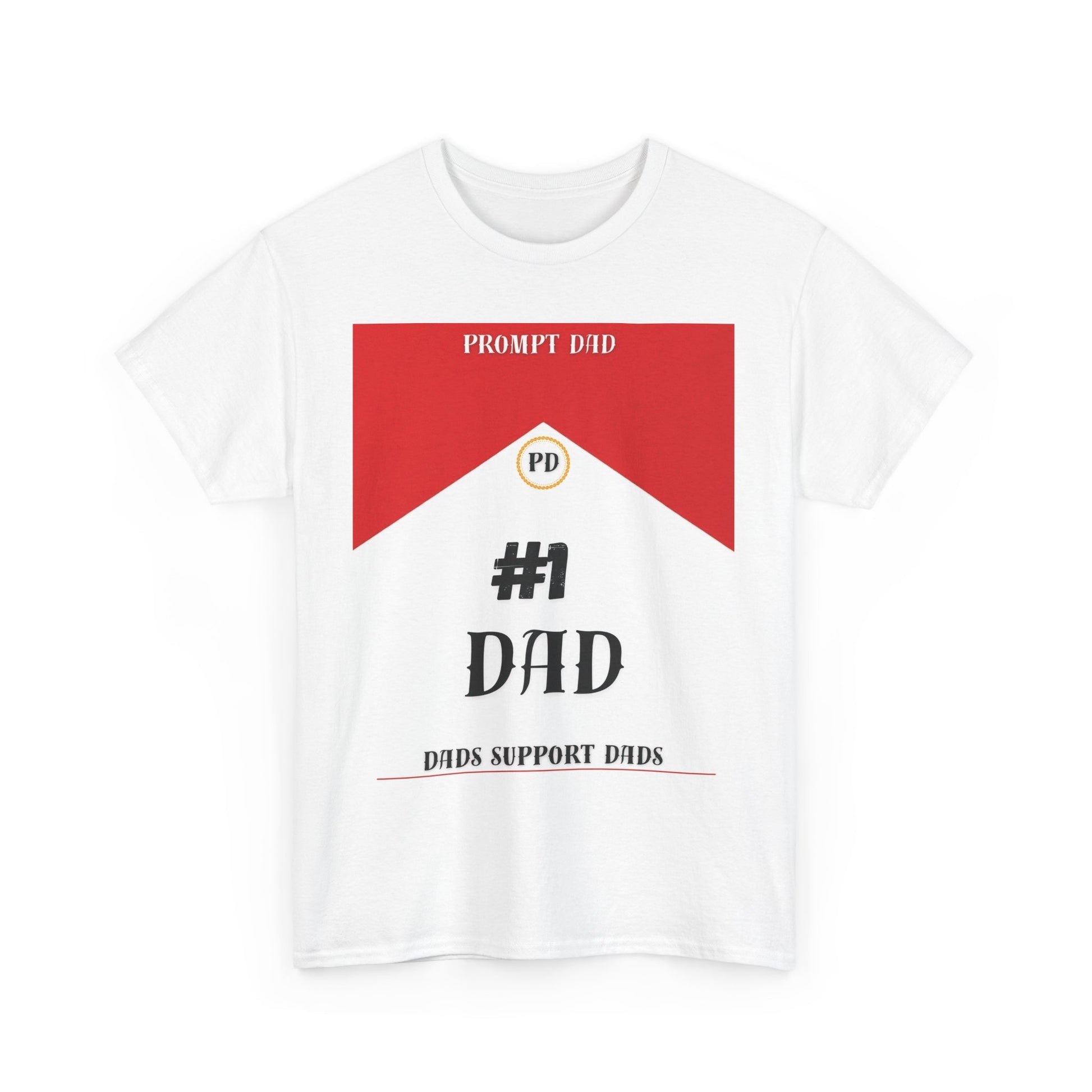 #1 Dad Unisex Heavy Cotton Tee - Perfect Gift for Father's Day, Dad's Birthday, Family Gatherings, Casual Wear, Dad Appreciation