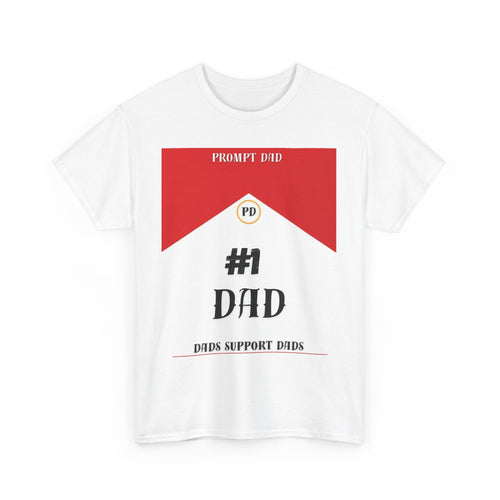 #1 Dad Unisex Heavy Cotton Tee - Perfect Gift for Father's Day, Dad's Birthday, Family Gatherings, Casual Wear, Dad Appreciation